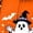 Orange, variant on Pumpkin Stem Hooded Onesie for Women & Men, Halloween Matching Flannel Jumpsuit with Witch Ghost Graphic & Full Zipper — Unisex Adult Pajama Set for Cosplay & Lounge Black L