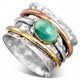 thumbnail image 2 of Xiao Hua Anillo de piedra natural estilo bohemio, anillo turquesa retro para mujer, accesorio de joyería de moda, 1 pieza, n.° 11, 2 of 5