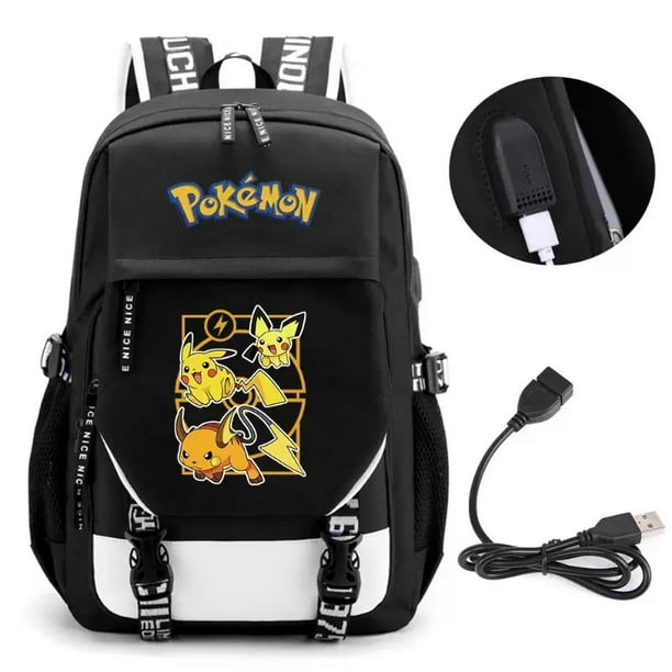 Mochila SANMU Pokémon Pikachu de piel sintética, tamaño pequeño