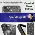 thumbnail image 4 of Kenke Compatible with iPad A16 11th Generation 11 Inch 2025 Case, iPad Case 10th Generation 10.9 Inch, Glitter Cover with Sparkly Clear Back, Pencil Holder, for Kids Girls, (Black), 4 of 9