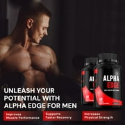 Alpha Edge for Men Dietary Supplement, AlphaEdge Male Formula Pills, 60 Capsules