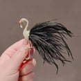 thumbnail image 6 of Fashionable Flamingo Feather Brooch With Zircon Stones Eye Catching Lapel Pin Clothes Decoration For Daily Wear, 6 of 11