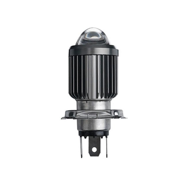 Headlight Bulbs White Condenser H4 Ba20D LED Motorcycle 12V 3000K 6000K Lens Fog Lamp Headlamp