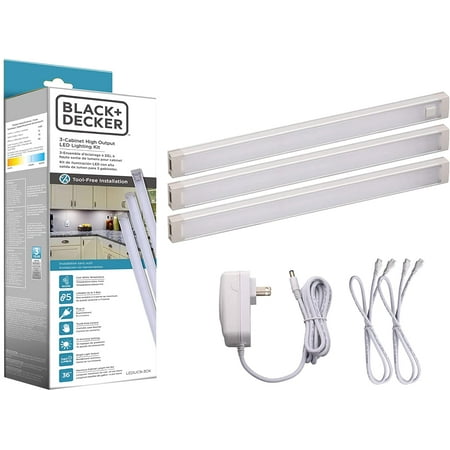 

SEVENTOY LEDUC9-3CK LED Under Cabinet Kit with Motion Sensor Dimmable Kitchen Accent Lights Tool-Free Install Cool White 4000k 9 Length 9