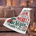 thumbnail image 6 of Home, Festive Holiday Scene, Warm Flannel Blanket for Living Room and Reading Nook with Detailed Artwork with Rich Color Accents, Art Lovers Christmas Gift, Festive Home Decor, 6 of 9