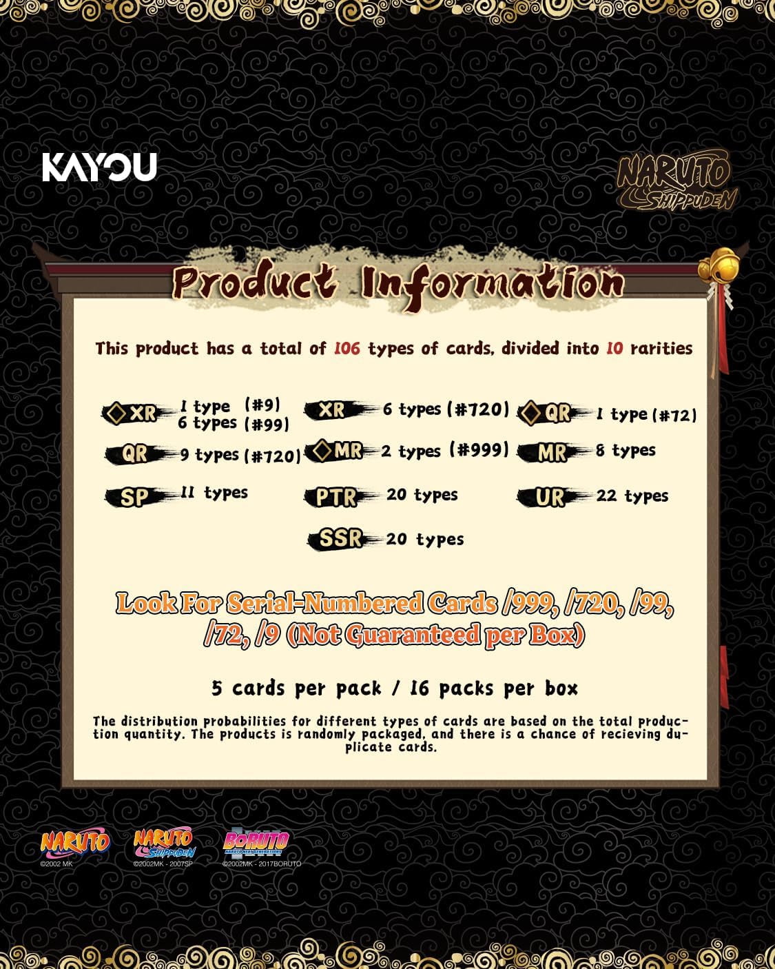 Kayou Naruto Shippuden Smriti Ninja Age Premium Collector Box – 16 Packs, 81 Cards, English US Version