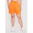 thumbnail image 3 of Women's Plus Size Drawstring High Waisted French Terry Shorts, 3 of 4
