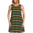 thumbnail image 1 of Fotbe Carnival Mardi Gras Vestido de Verano sin Mangas para Mujer – Vestido Midi Línea A, Estilo Camiseta Floral, Vestido Playero Casual y Fluido, 1 of 7