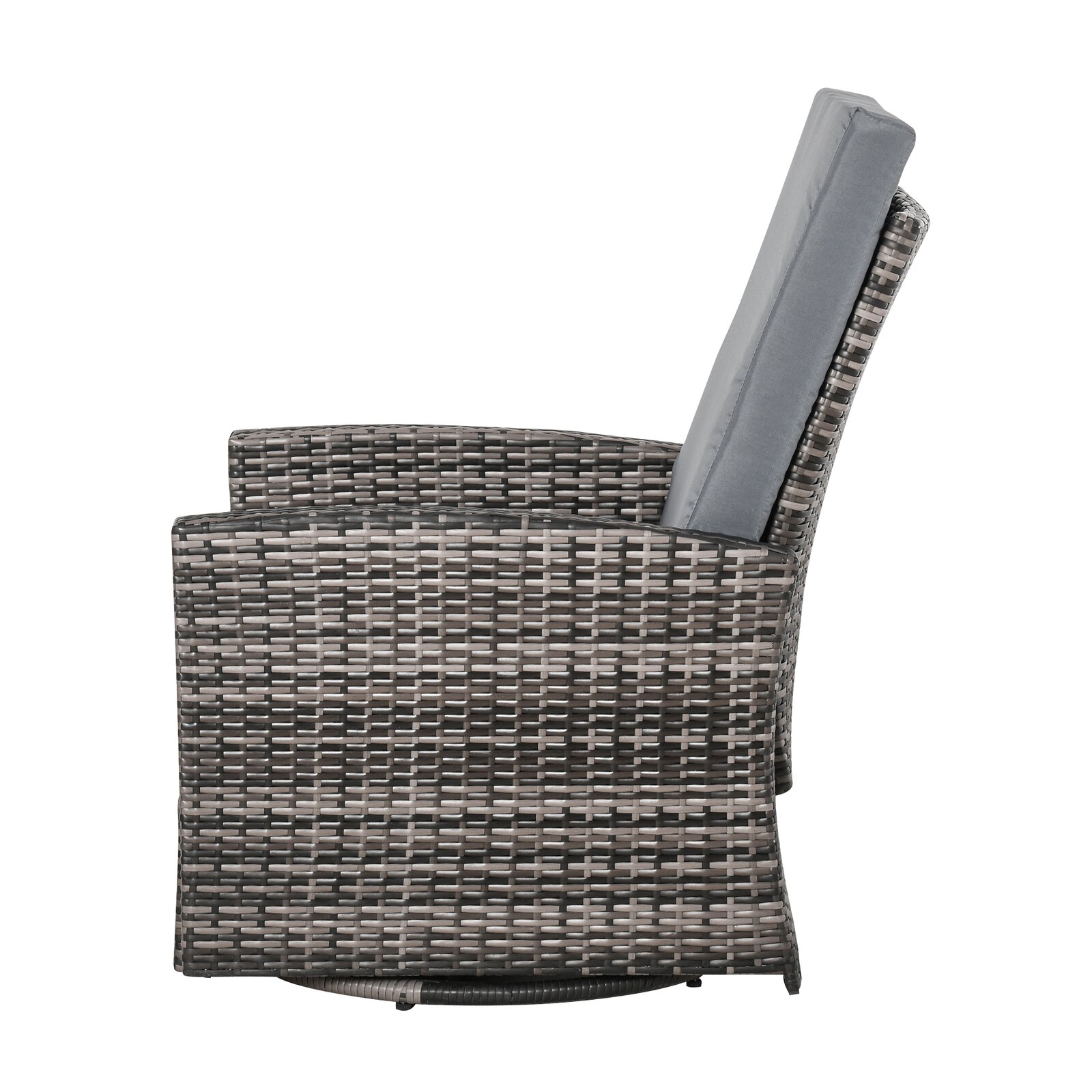 Harrill Swivel Recliner Patio Chair with Cushions, Reclining: Yes, Outer Frame Material: Wicker/Rattan - image 4 of 5