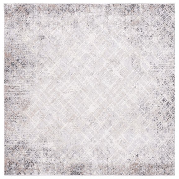 SAFAVIEH Vogue Shawn Abstract Area Rug, Beige/Grey, 6'7" x 6'7" Square
