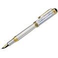 thumbnail image 4 of Xezo Xezo Maestro® 925 Sterling Silver Fountain Pen (Medium Nib) - Oceanic White Mother of Pearl Cap, 4 of 7