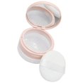 thumbnail image 1 of Xingzhi Makeup Powder Container Powder Box 20G Flip Lid Refillable Cosmetic Jar Pink Grid Sifter, 1 of 9