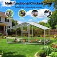thumbnail image 4 of Sylviera Metal Walk-in Chicken Coop, 10x6.5x6.4FT Outdoor Poultry Enclosure, Reinforced Frame and Waterproof Cover for 8-15 Chickens, 4 of 9