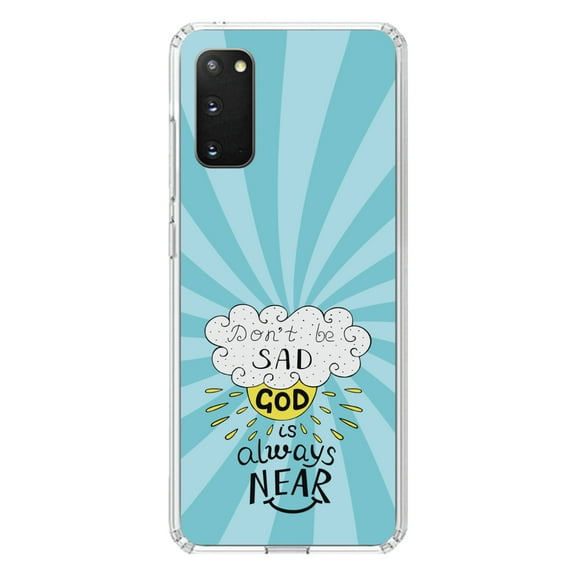 DistinctInk Clear Shockproof Hybrid Case for Galaxy S20 ULTRA / 5G (6.9" Screen) - TPU Bumper, Acrylic Back, Tempered Glass Screen Protector - Don't be Sad, God is Always Near