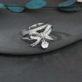 thumbnail image 2 of Sonducket Anillo de apertura para mujer, decoración de circonita de Metal de cobre, anillos de moda ajustables para novia, chicas, dama, suministros de Ropa, zapatos y accesorios Miscelánea Sonducket AP014771-00, 2 of 6