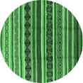 thumbnail image 1 of Ahgly Company Indoor Round Solid Emerald Green Modern Area Rugs, 3' Round, 1 of 4