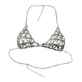 thumbnail image 4 of Cadena para el Cuerpo Fernando Sujetador con Cadena Top Brillante Sin Mangas Plata, 4 of 8