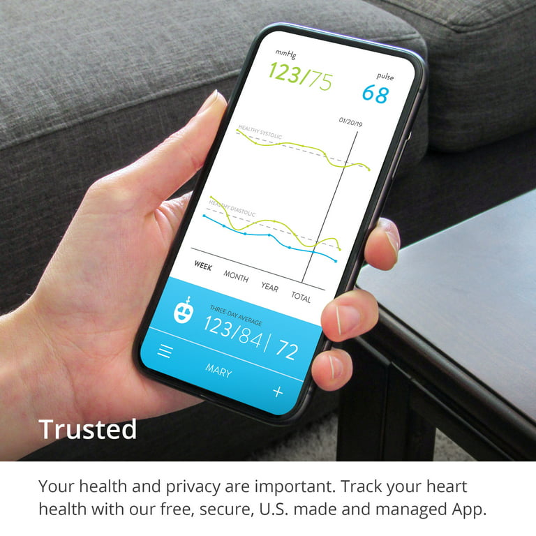 Greater Goods Smart Digital Wrist Blood Pressure Monitor, for  Home/On-The-Go, with iPhone or Android Connectivity via Bluetooth and  Premium Cuff, Designed in St. Louis 