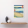 thumbnail image 2 of Yasashi Bay, Common name: Kujukuri Kazusa Province Utagawa Hiroshige Japanese Woodblock Framed Wall Art Picture Print 12x16 inch, 2 of 5