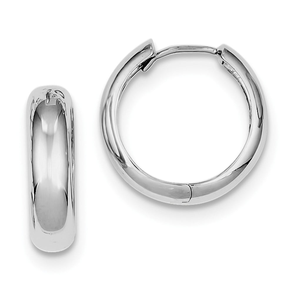 AA Jewels - Solid 925 Sterling Silver Polished Hoop Earrings (19mm x ...