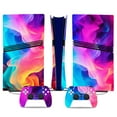 thumbnail image 1 of Compatible with PlayStation 5 Pro Console Stickers and PS5 Pro Game Controller Protective Film Gradient Design Decal Set, 1 of 2