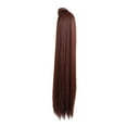 thumbnail image 4 of FITYLE 26 inch Long Straight Ponytail Extension,Soft as Human Hair,Styling Ponytails,Beauty Supplies Wrap Around Ponytail Extension for Girls dark brown, 4 of 9