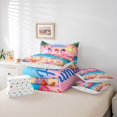 thumbnail image 6 of Manfei Pink Flamingos 7 Pieces Full Size Bedding Sets,Lovely Flower Full Size Bed in a Bag,Polkadot Reversible, 6 of 8