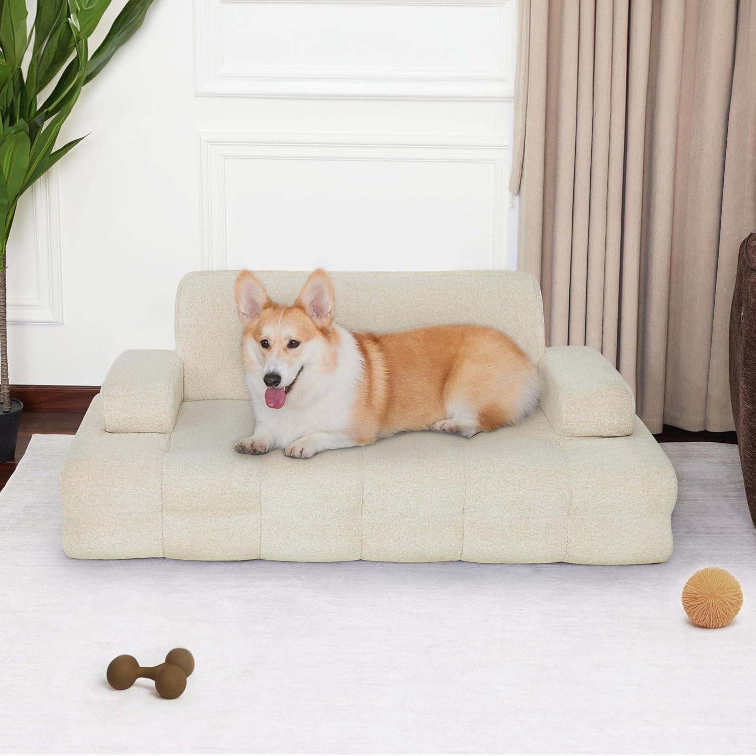 Lovupet Dog Sofa Bed for Large Breed, Dog Couch Sleeping Bed with Anti-Slip Bottom, PS579