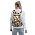 thumbnail image 5 of Yiaed Elegant Cute Panda Sunflower Print Lightweight Backpack Travel Backpacks Hiking Daypack for Women Men, 5 of 5