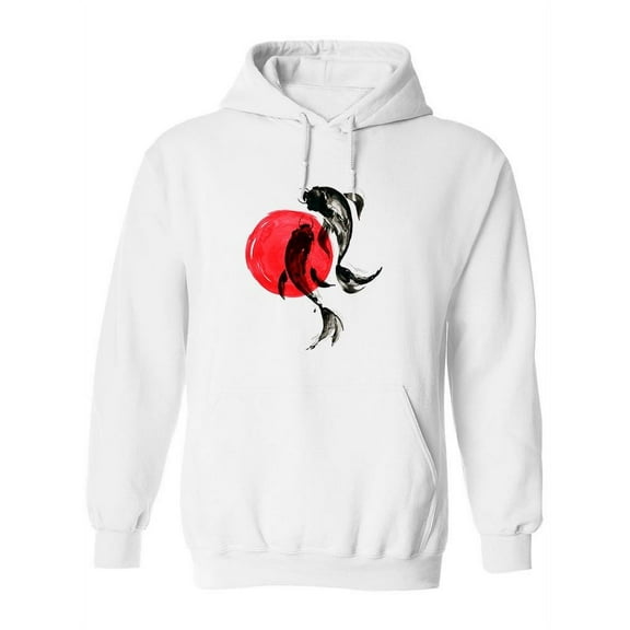 Koi Fish Watercolor Design Hoodie Women -Image by Shutterstock, Female x-Large