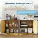 thumbnail image 4 of QinaQin Aparador buffet de 31.5 pulgadas con puertas y repisas ajustables, mueble moderno de almacenamiento para comedor, sala o entrada, 4 of 7