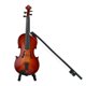 thumbnail image 3 of Modelo de mini violín BuyWeek de madera con soporte y estuche negro, 3 of 12