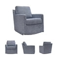 thumbnail image 4 of Ashley Furniture Nenana Next-Gen Nuvella Denim Swivel Glider Accent Chair, 4 of 13