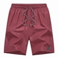 thumbnail image 7 of EOYWHK Denim Shorts with Pockets Elastic Waist Mens Casual Shorts Soft Lightweight Breathable for Casual Lounge Home Active Wear Wine, Size XXL, 7 of 7