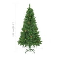 thumbnail image 4 of vidaXL Artificial Pre-lit Christmas Tree with Pine Cones Green 150 cm, 4 of 5