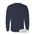 thumbnail image 3 of GILDAN G540 ADULT HEAVY COTTON 5.3 OZ. LONG-SLEEVE T-SHIRT, Navy, M, Pack Of 3, Mens T-Shirts, 3 of 3