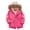 Hot Pink, variant on Fesfesfes Children's Velvet Padded Coat Winter Fashion Hooded Boy's Thicken Coat Cotton-padded Warm Jacket