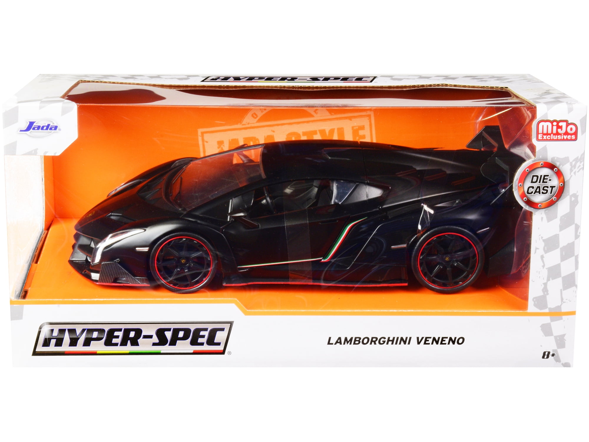 Lamborghini Veneno in Matt Black Diecast Model in 1:18 Scale