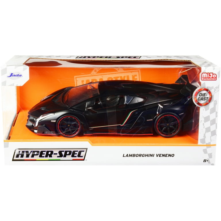 Lamborghini Veneno 1/18 スケール 黒 1/18 Kyosho Ousia Lamborghini Veneno Roadster (Black w/ Red Line