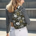 thumbnail image 5 of Yiaed Ink Graffiti Owl Print Print Laptop Backpack Travel Canvas Backpack Vintage Aesthetic Backpack for School Knapsack Backpack Backpack for School-Small, 5 of 5