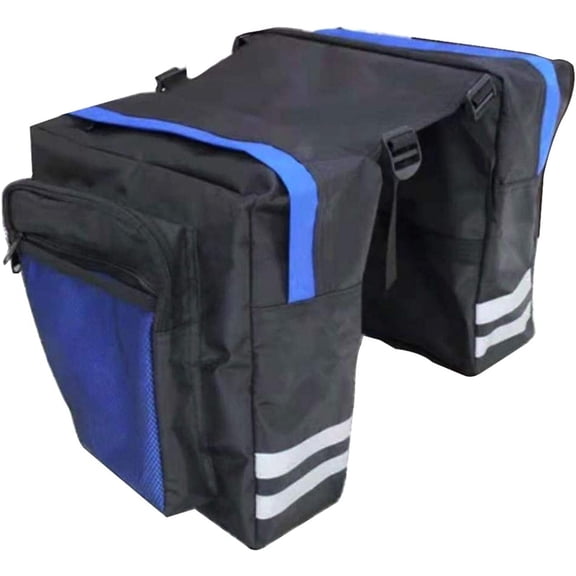 Bicycle Saddle Bag – Waterproof Rear Seat Pannier with Large Capacity Pockets, Reflective Trim, and Adjustable Hook, Ideal for Mountain Bikes, Ebikes, and Outdoor Riding