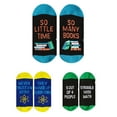 thumbnail image 6 of TINYSOME Unisex Novelty Funny Saying Cotton Crew Socks Colorful Books Science Math Pattern Letters Contrast Color Hosiery Gifts, 6 of 21