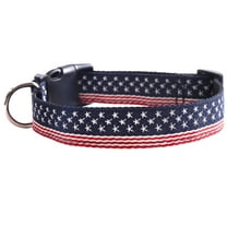 American Flag Dog Collar - Independence Day Theme, Heavy - Duty, Adjustable, for Small to Large Breeds, Great Decoration