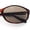 Tortoise - Brown, variant on Trendy Retro 90s Fashion Thin Plastic Rectangular Oval Wrap Sunglasses [All Black]