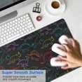 thumbnail image 4 of Long Mouse Pads for Desk,Black Colorful Dinosaurs Chalk Pattern Desk Mats on Top Of Desks, Desk Mouse Pad Extra Large with 3mm Non-Slip Base and Stitched Edge for Gaming,Office,Work,Home 35.4"x15.7", 4 of 6