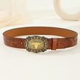 thumbnail image 5 of Vintage Western Belt Longhorn Bull Belt Buckle Belt Cowboy Belts For Men Western With Big Buckle Jeans Belt Leather Belt, 5 of 9