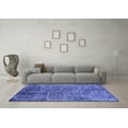thumbnail image 3 of Ahgly Company Indoor Square Oriental Blue Industrial Area Rugs, 5' Square, 3 of 4