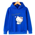 thumbnail image 3 of Sudadera con capucha de Hello Kitty para niños y niñas de 3 a 14 años con dibujos animados de Sunshine, estilo kawaii, informal, para la calle, deportiva, para niños, 3 of 5
