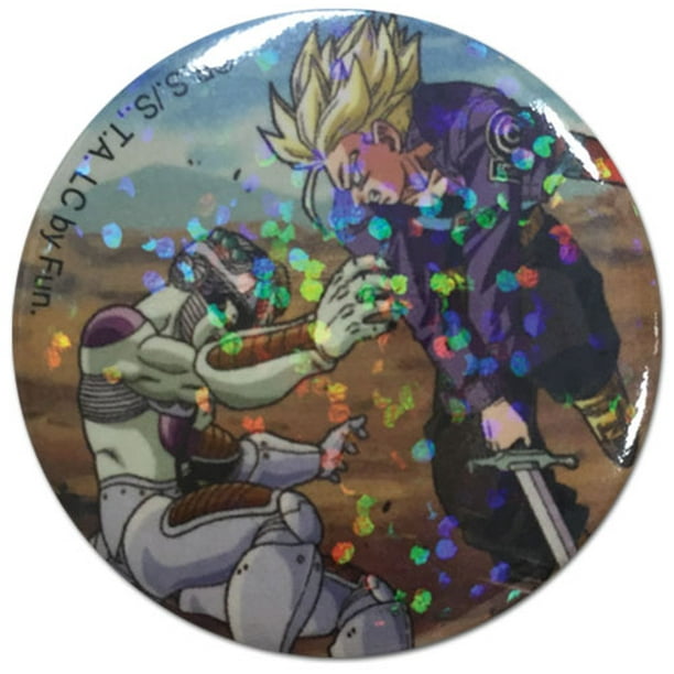 Dragon Ball Z Frieza Vs Trunks Glitter Licensed Anime Button Ge 164 Walmart Com Walmart Com