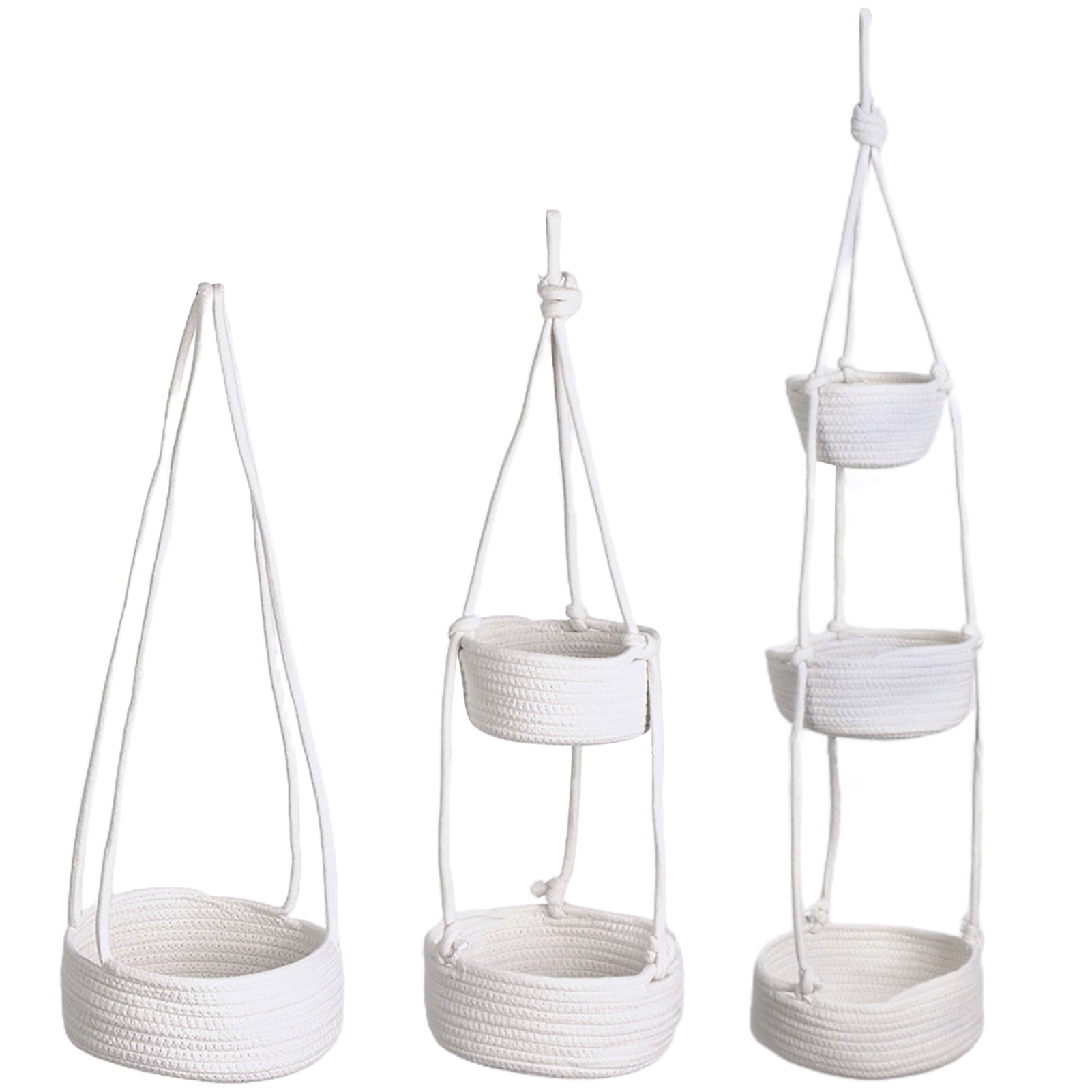 Travelwant Jute Rope Hanging Baskets for Plants Hanging Macrame Planters & Woven Plant Basket